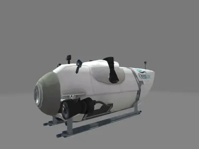 Titan submarine 3D  Low-poly 3D model