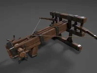 Medieval Ballista Game-ready  Low-poly 3D model