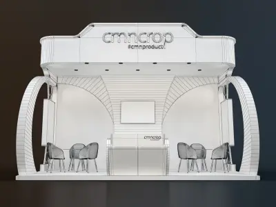 exhibition stand 18 sqm 3D model buy