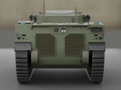 Type-X Tank - Milrem Robotics Low-poly 3D model