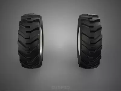 TRACTOR FARM TIRE TREAD TYRE LUG WHEEL RUBBER RIM GRIP OFF ROAD 3D model