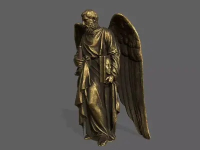 Old Man Statue Low-poly 3D model get