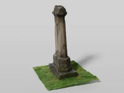 Scanned old grave model 3D model