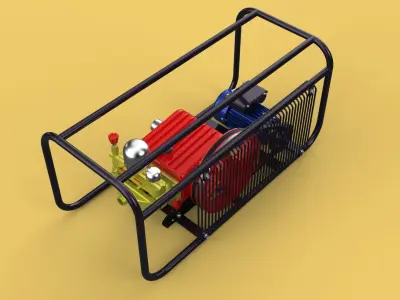 ELECTRIC PLUNGER PUMP MOTOR SPRAYER PRESSURE WATER JET CAR WASH 3D model
