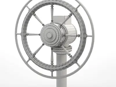 Helm-Ship steering wheel 3D model