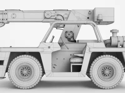 Industrial Carry Deck Crane 01 3D model