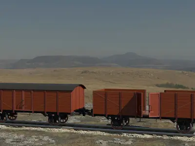 Type GR20 railway wagons 3D model