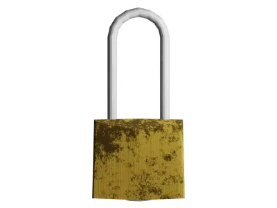 Old Padlock Low-poly 3D model