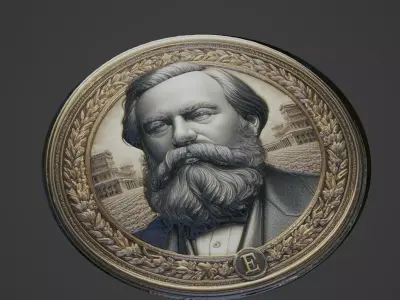 Engels Medallion 3D print model
