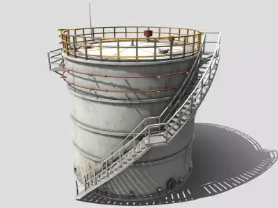 Storage Tank Low-poly 3D model purchase