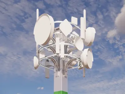 Sci-fi Communication Tower v2 004 3D model