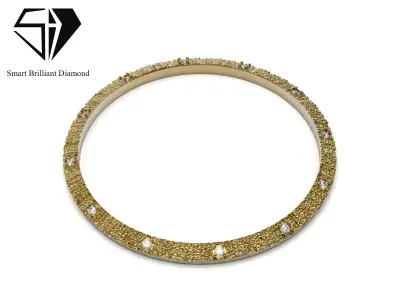 Luxury Diamond-Cut Watch Bezel 3D Print Ready sj0029 3D print model