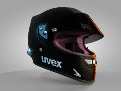UVEX FP5 Carbon Helmet  High-Quality 3D Model 3D model