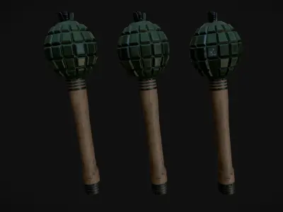 Frag Stick Grenade 3D model