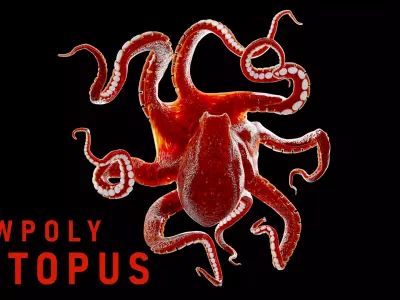 Animated Octopus Free 3D model