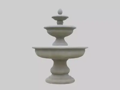 Stone fountain Low-poly 3D model