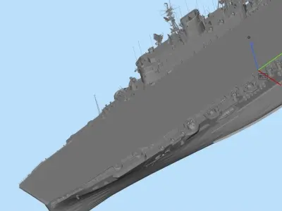 BRITISH AIRCRAFT CARRIER Low-poly 3D model