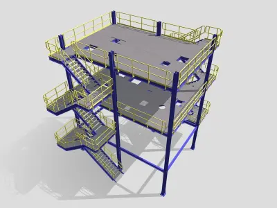 Process Plant UAE - Steel Structure 3D model