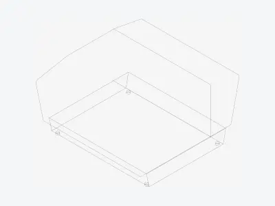 Furniture - Seating - Contemporary - Blume - Extension Low-poly 3D model