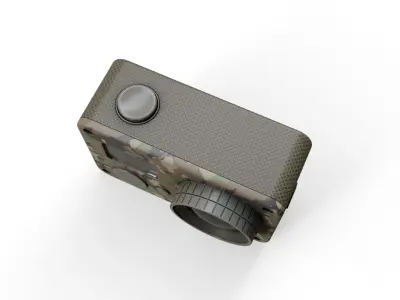 Military Action Camera Low-poly 3D model