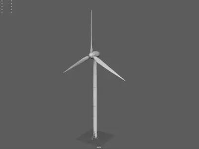 Wind turbine Low-poly 3D model order