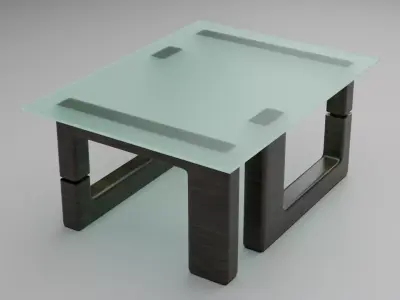 Low-Poly Modern Table - Optimized 3D Model Low-poly 3D model