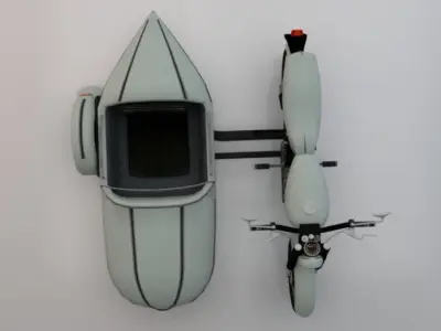 Hagrids Motorcycle Low-poly 3D model
