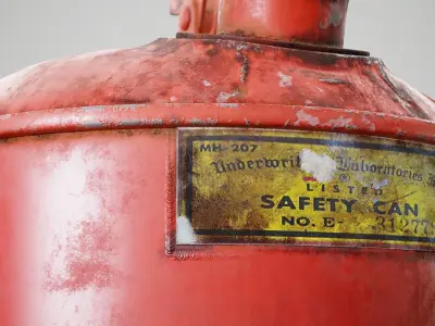 Gas Can Low-poly 3D model purchase