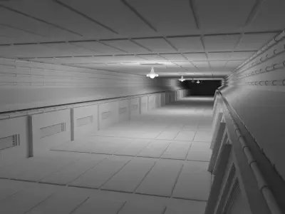 Underground Tunnel - No Material Low-poly 3D model