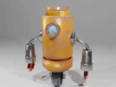 Robot Character Low-poly model Low-poly 3D model
