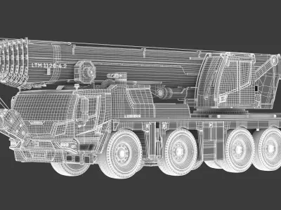 Liebherr Mobile Crane LTM 1120 4-Axle Crane 3D model