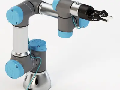 Universal Robots collaborative UR3 With Robotiq Two Finger 3D model
