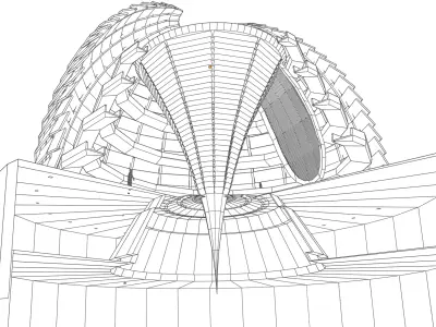 Reichstag Dome with Interior 3D model