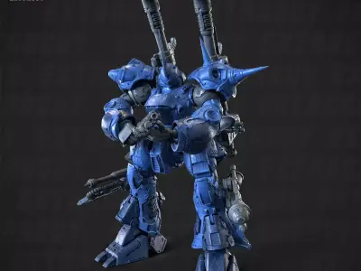 MS-08 Campfire Poseable set 150mm 3D print model