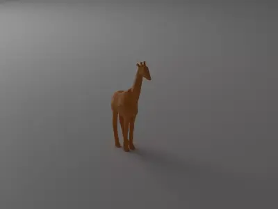 Giraffe Low Poly Low-poly 3D model