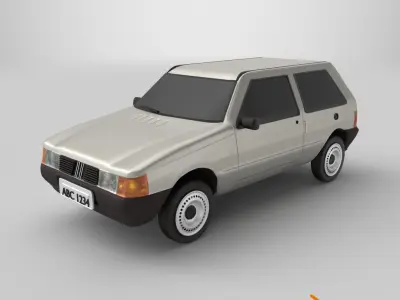 Car Fiat Uno - 3D Model
