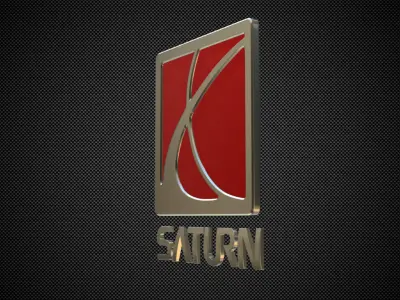 saturn logo 3D model