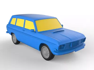Audi 80 1968 Classic Car 3D print model