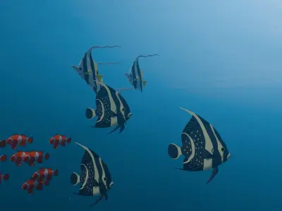 Ocean underwater scene setup 3D Model 3D model