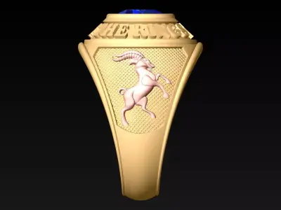 Goat Rings - War Rings - Army ring - Mens ring - N646A 3D print model