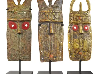 Guinea masks Passport Toma 3D model