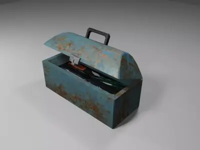 Toolbox - Caixa de Ferramentas Low-poly 3D model
