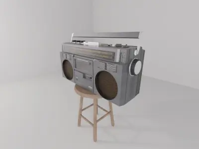 Old Radio - Hitachi TRK 7800E  3D model