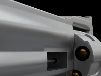 High poly revolver 3D model