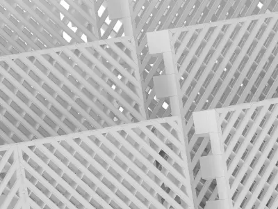 Display with modular plastic flooring 2 3D model