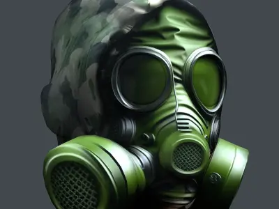 Helmet 3d model military combat Military Low-poly Low-poly 3D model 30