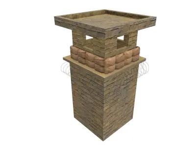 Desert Watchtower Low-poly 3D model