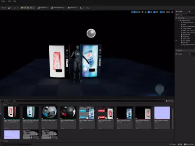 Pepsi and Coca Cola vending machine 3D model