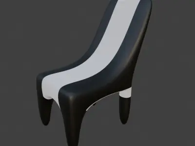 Plastic chair 3d model using blender 3D model
