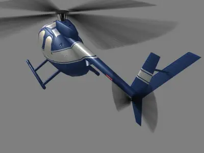 Hughes500 V3 Helicopter Low-poly 3D model